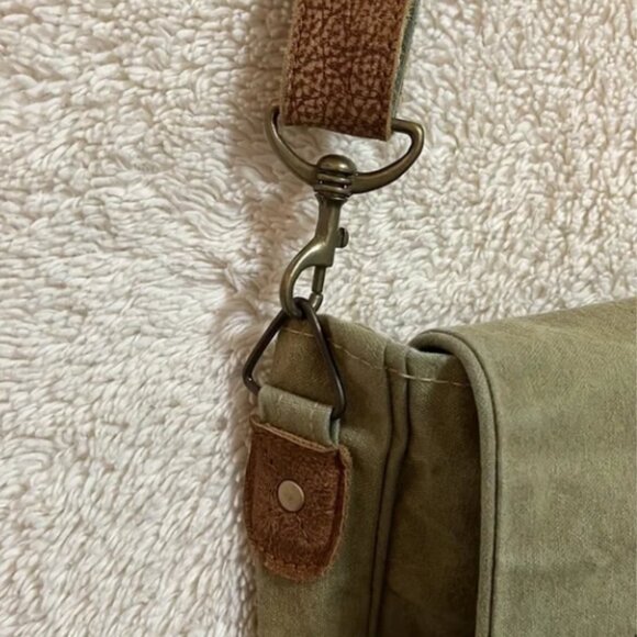 Vintage “Par Avion – Air Mail” Canvas and Leather Messenger Bag - Picture 6 of 16